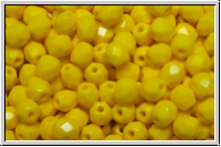 Bhm. Glasschliffperle, PRECIOSA, feuerpol., 4mm, yellow, dk., op., 50 Stk.