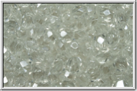 Bhm. Glasschliffperle, PRECIOSA, feuerpol., 4mm, crystal, trans., white iris. sfinx, 50 Stk.