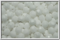 Bhm. Glasschliffperle, PRECIOSA, feuerpol., 4mm, white, alabaster, 50 Stk.