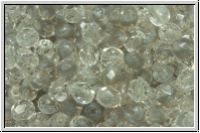 Bhm. Glasschliffperle, PRECIOSA, feuerpol., 4mm, crystal, trans., grey ombriert, 50 Stk.