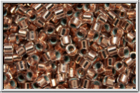 DBM0037, MIYUKI Delica, 10/0, crystal, trans., copper-ld., 5g