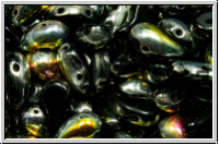 ZoliDuo-Beads, 5x8mm, right, black, op., half marea, 25 Stk.