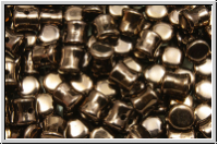 Diabolo-Beads, 5x5mm, bronze, dk., met., 25 Stk.