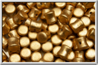 Diabolo-Beads, 5x5mm, gold, met., satin, 25 Stk.