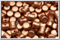Diabolo-Beads, 5x5mm, copper, met., satin, 25 Stk.