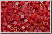 SBS-18-0141fr, MIYUKI Squares, 1,8mm, ruby, trans., matte, AB, 5g