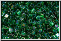 SBS-18-0289, MIYUKI Squares, 1,8mm, emerald, trans., AB, 5g