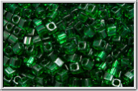 SBS-18-0156, MIYUKI Squares, 1,8mm, emerald, trans., 5g