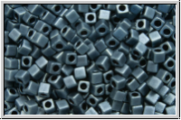 SBS-18-2001, MIYUKI Squares, 1,8mm, hematite, met., matte, 5g