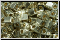 SB-03-1051, MIYUKI Squares, 3mm, silver, galv., met., 10g