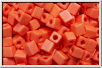 SB-03-0406fr, MIYUKI Squares, 3mm, orange, op., matte, AB, 10g