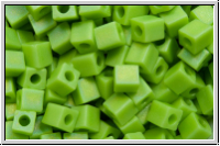 SB-03-0416fr, MIYUKI Squares, 3mm, green, lime, op., matte, AB, 10g