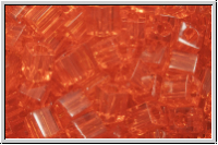 SB-04-0138, MIYUKI Squares, 4mm, orange, trans., 15g