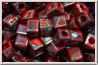 SB-04-4513, MIYUKI Squares, 4mm, red, garnet, op., picasso, 15g