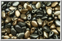 Gekko-Beads, 3x5mm, zink, met., satin, iris., 50 Stk.