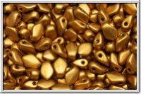 Gekko-Beads, 3x5mm, brass gold, met., satin, 50 Stk.