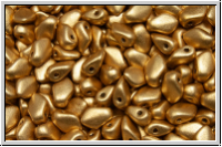 Gekko-Beads, 3x5mm, gold, met., satin, 50 Stk.