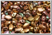 Gekko-Beads, 3x5mm, purple gold, met., iris., satin, 50 Stk.