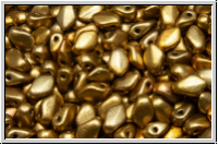 Gekko-Beads, 3x5mm, gold, met., iris., satin, 50 Stk.