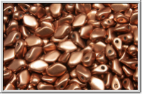 Gekko-Beads, 3x5mm, copper, med., met., satin, 50 Stk.