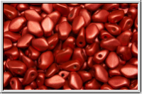 Gekko-Beads, 3x5mm, lava red, met., satin, 50 Stk.