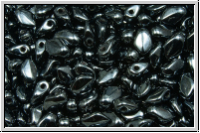 Gekko-Beads, 3x5mm, hematite, met., 50 Stk.