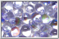 Drop Beads, 6x9mm, violet, pale, trans., AB, 20 Stk.