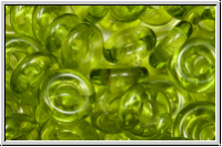 Glasring, 10x3,2mm, olivine, trans., 10 Stk.