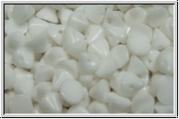 Button-Beads, 4mm, white, op., 50 Stk.