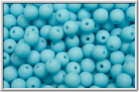 bhm. Glasperle, rund, 4mm, baby blue, op., matte, 50 Stk.