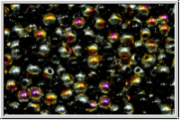 bhm. Glasperle, rund, 3mm, black, op., half marea, 50 Stk.