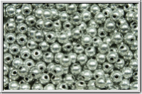 bhm. Glasperle, rund, 3mm, black, op., full silver, 50 Stk.