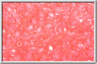 Bhm. Glasschliffperle, PRECIOSA, feuerpol., 3mm, crystal, trans., watermelone (dyed), 50 Stk.