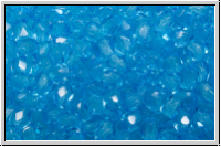 Bhm. Glasschliffperle, PRECIOSA, feuerpol., 3mm, crystal, trans., ocean (dyed), 50 Stk.