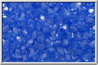 Bhm. Glasschliffperle, PRECIOSA, feuerpol., 3mm, crystal, trans., sapphire (dyed), 50 Stk.