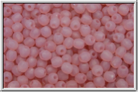 Bhm. Glasschliffperle, feuerpol., 3mm, rose, opal, matte, 50 Stk.