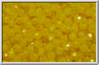 Bhm. Glasschliffperle, feuerpol., 3mm, yellow, opal, 50 Stk.