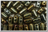 RUL-23980-21415, Rulla Beads, 3x5mm, brown, met., iris., 100 Stk. (ca. 11 g)