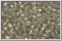 Bhm. Glasschliffperle, feuerpol., 3mm, black diamond, trans., purple iris., 50 Stk.