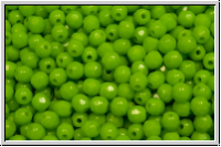 Bhm. Glasschliffperle, feuerpol., 3mm, lime, lt., op., 50 Stk.