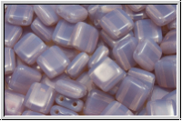 TILE-Beads, 6x6mm, amethyst, lt., opal, 25 Stk.