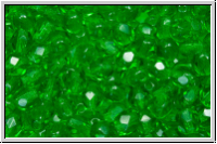 Bhm. Glasschliffperle, feuerpol., 4mm, chrysolite, med., trans., 50 Stk.