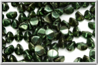 PB-23980-14495, Pinch Beads, 5x3mm, green, metallic, 65 Stk.