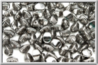 PB-00030-27400, Pinch Beads, 5x3mm, crystal, trans., chorme, full, 65 Stk.