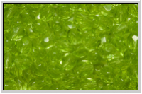 Bhm. Glasschliffperle, feuerpol., 4mm, lime, lt., trans., 50 Stk.