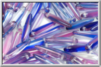 Thorns, 16x4mm, crystal, trans., blue/pink, 25 Stk.