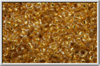 MSP-0195, MIYUKI Spacers, 2,2x1mm, crystal, trans., 24kt gold-ld., 1g (Kleinere Menge!)