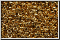 MSP-0193, MIYUKI Spacers, 2,2x1mm, gold, light, met., 24kt gold plated, 1g (Kleinere Menge!)