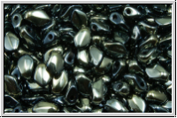 Gekko-Beads, 3x5mm, black, op., full honey luster, 50 Stk.