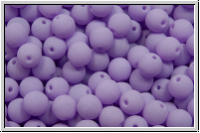 bhm. Glasperle, rund, 4mm, white, alabaster, soft violet neon, 50 Stk.